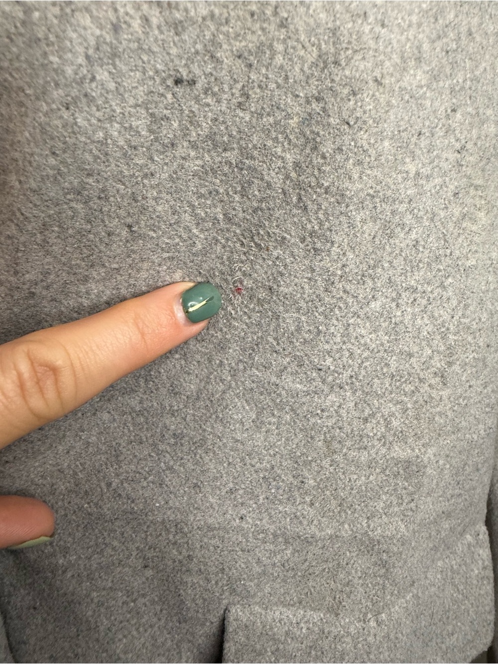 Light Gray Single-Breasted Long Trench Coat - Picture 4 of 8